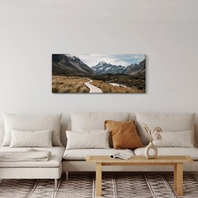 Kép - Sétány a hegységben Mt. Cook (120x50 cm)