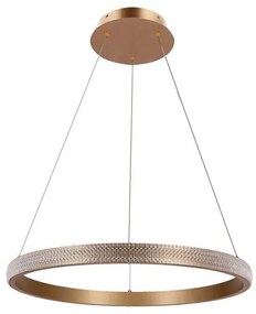 LED Csillár zsinóron HASHIM LED/34W/230V átm. 60 cm réz