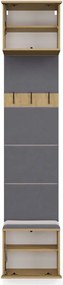 HAGA 1W előszobafal 50x35x238 cm, tölgy