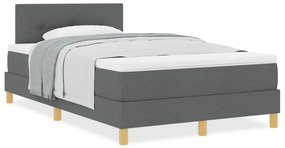 Boxspring ágy matraccal sötét szürkében 120x200 cm szövet