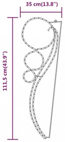 2 db meleg fehér gömb alakú fényfüzér 111,5 x 35 x 4,5 cm
