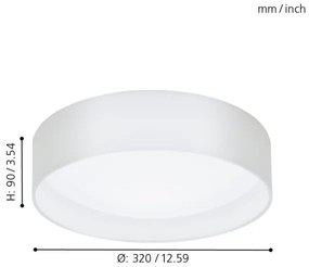 Eglo 31588 - PASTERI LED mennyezeti lámpa 1xLED/11W/230V