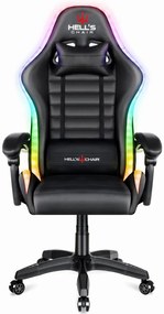 Gamer szék HC-1003 LED RGB - fekete