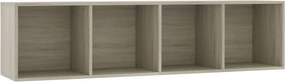vidaXL sonoma tölgy színű könyv-/TV-szekrény 143 x 30 x 36 cm