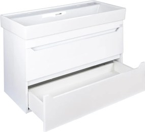 TMP SHARP 100 fali fürdőszobabútor - CeraStyle SHARP - 37600 DUPLA csaplyukas mosdóval - 100 x 48 cm