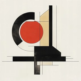 Vászonkép Canvas Grafika Geometria Kör Absztrakt Bauhaus 40x40