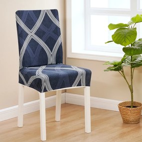 4Home Elegant elasztikus székhuzat kék , 45-50 cm, 2 db-os szett