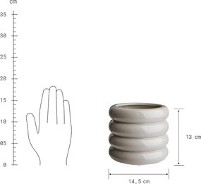 HOOP kaspó, szürke Ø14cm