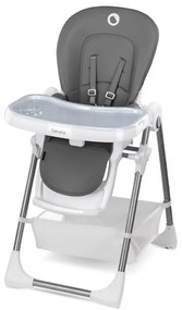 Lionelo - Gyermek étkezőszék LINN PLUS fehér/szürke