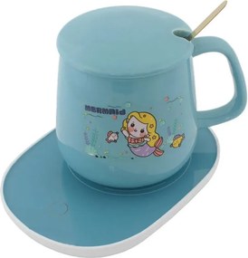 Lucky kerámia bögre szett elektromos melegítővel díszdobozban - blue