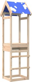 vidaXL Játék Torny Barna 52,5 x 46,5 x 195 cm Tömör fenyőfa