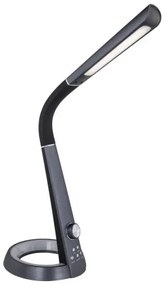 Globo 58376B Asztali lámpa fekete flexibilis szárral. USB csatlakozás, RGB színváltó funkció. MxSzxH:343x183x640, tartozék: 1xLED 8W 230V, 45-460lm, Színhőmérséklet váltás 4000/6500/3000K