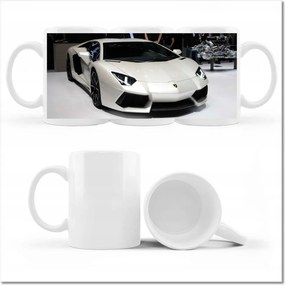 Nyomott mintás bögre Sportautó