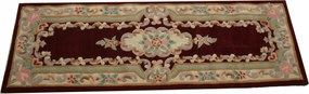 Aubusson gyapjú szőnyeg 213x69 bordó