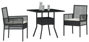 3 darabos kertibútor szett világosszürke polyrattan