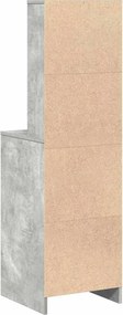 vidaXL Magasfiú fiókkal Beton szürke 40 x 41 x 135 cm Faanyag