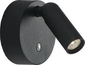 Ideal Lux -LED dimmelhető tölthető fali spotlámpa BEAN LED/3W/5V CRI 95 fekete