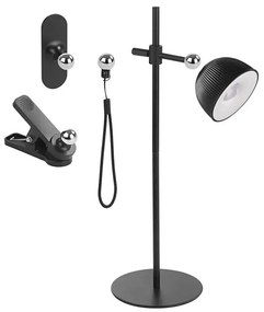 LED Dimmelhető újratölthető mágneses asztali lámpa 4in1 LED/4,2W/3,7V 4000K fekete