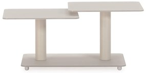 Krémszínű üveg dohányzóasztal 54x115 cm Elvi – Marckeric