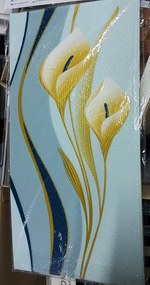 10 Darab Öntapadós 3D falmatrica Tapéta Arany Virág Nonfiguratív Mintával Szalon 70x 70 x 0,6 cm-es méretben