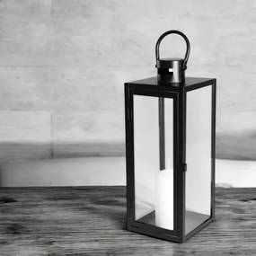 Dekoratív fekete lámpás, 49 cm