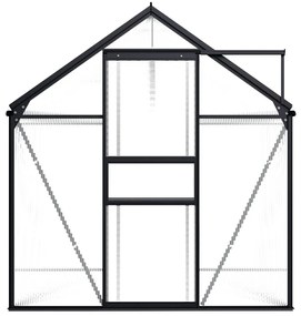 Antracitszürke alumínium melegház 4,75 m²