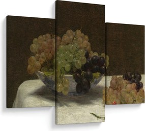 Kép - Henri Fantin-Latour, Still Life with Grapes and a Carnation, reprodukciók (90x60 cm)