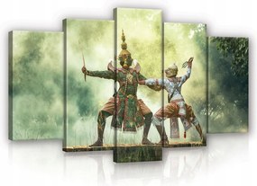 Vászonkép 100x60 Tánc hagyományos harcművészet rituálé jelmezek kultúra