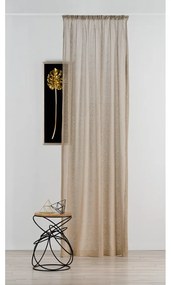 Bézs-aranyszínű átlátszó függöny 140x245 cm Carmine – Mendola Fabrics