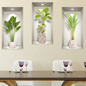 Banana Trees 3 db-os 3D falmatrica szett - Ambiance