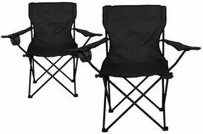 DIVERO® Kempingszék összecsukható 2 db  fekete