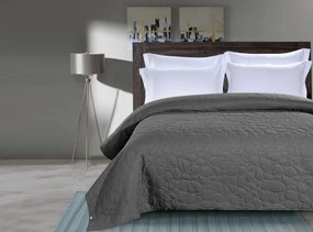 STONE sötétszürke ágytakaró mintával Méret: 200 x 220 cm