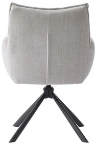 Krémszínű kárpitozott étkezőfotel szett 2 db-os Marilla – Unique Furniture