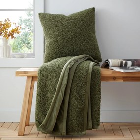 Zöld mikroplüss takaró 130x170 cm Velvet Boucle – Catherine Lansfield