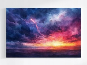 Poszter Ég Vihar Villám Felhők Időjárás 60x40