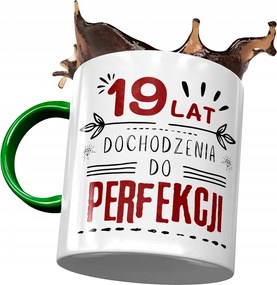 Zöld Bögre Születésnapra 19 19. 19. Ajándék Nyomtatott Fotóval