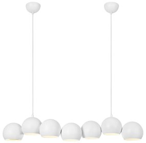 Fehér függőlámpa fém búrával Cupolo – Markslöjd