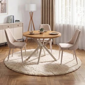 Modern bővíthető étkezőasztal LUKAS 100–250 cm tölgy kasmír