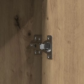 Öltözőasztal LED lámpákkal Kézműves Tölgy 102x33x135 cm