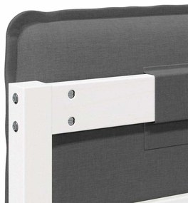 Kárpitozott fejtámla fejtámlával Fehér és világosszürke 150 cm