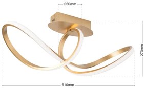 Orion DL 7-694 - LED Dimmelhető felületre szerelhető csillár CIRCUS LED/30W/230V arany