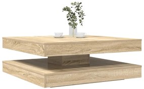 Sonoma tölgy dohányzóasztal 360 fokban forgatható 90x90x34,5 cm