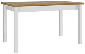Asztal Victorville 359Grandson tölgy, Fehér, 76x80x140cm, Hosszabbíthatóság, Laminált forgácslap, Fa