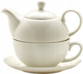 Teáskanna teáscsésze Tea for one fehér