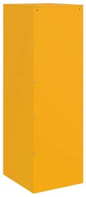 mustársárga acél tálalószekrény 34,5x39x107 cm