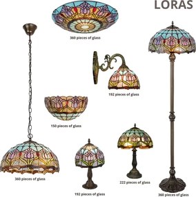 Brilagi - Tiffany ólomüveg falilámpa LORAS 1xE27/40W/230V