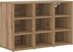 vidaXL Cipőszekrény polcokkal Artisan tölgy 77,5 x 30 x 51 cm Faanyag