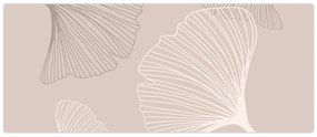 Kép - Bézs színű levelek N⁰6 (120x50 cm)