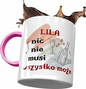 Rózsaszín Bögre Lili Barátnő Feleség Ajándék Nyomtatott Fotóval