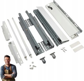 Fiók Hafele Matrix S35 400mm magas H-199 Teherbírás 35kg Fehér